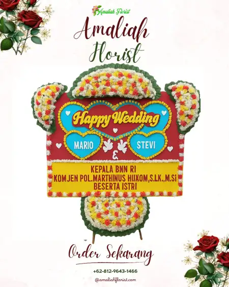 Papan Bunga Pernikahan Praya Tengah